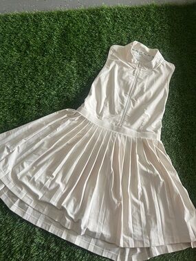 Prince White Sleeveless Pleated Sport Dress